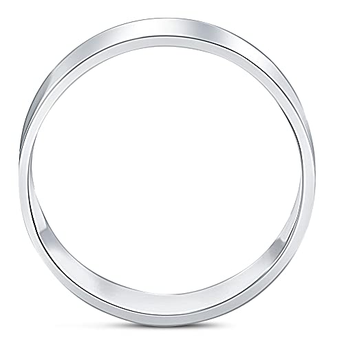 Pompeii 10k White Gold 6mm Men's Comfort Fit Ring