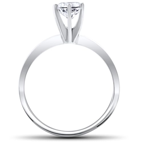 Pompeii 1/4ct Solitaire Diamond Ring in 14K White Gold