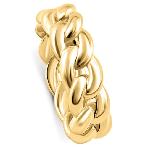 Gold Cuban Link Ring for Men