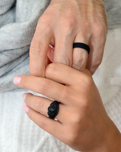 Matching Silicone Wedding Bands for Couples - His and Hers Rings