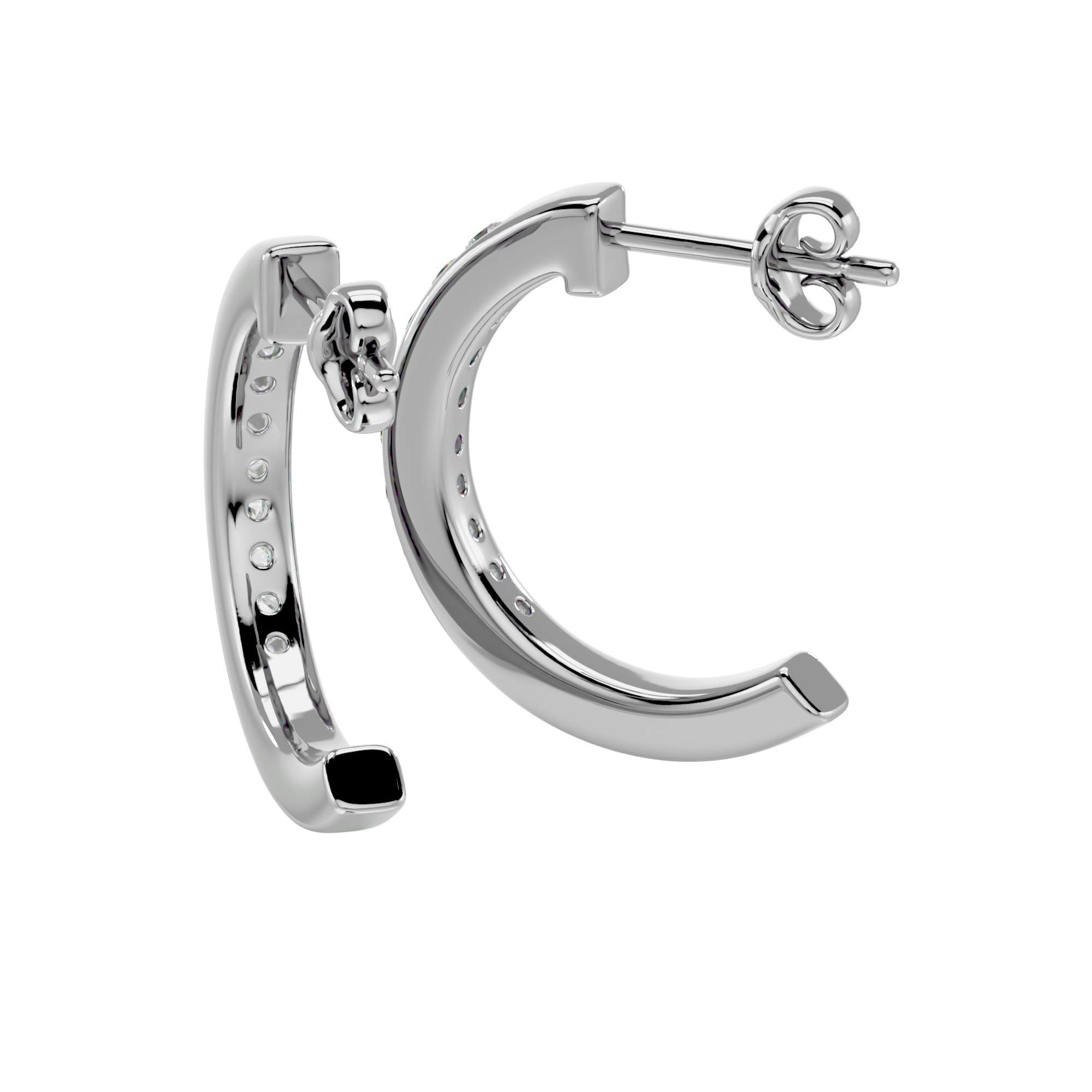 Certified 18K Gold Diamond Stud Earrings for Women by VVS Gems