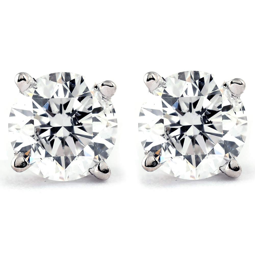 Pompeii 1/5ct Diamond Studs 14K White Gold